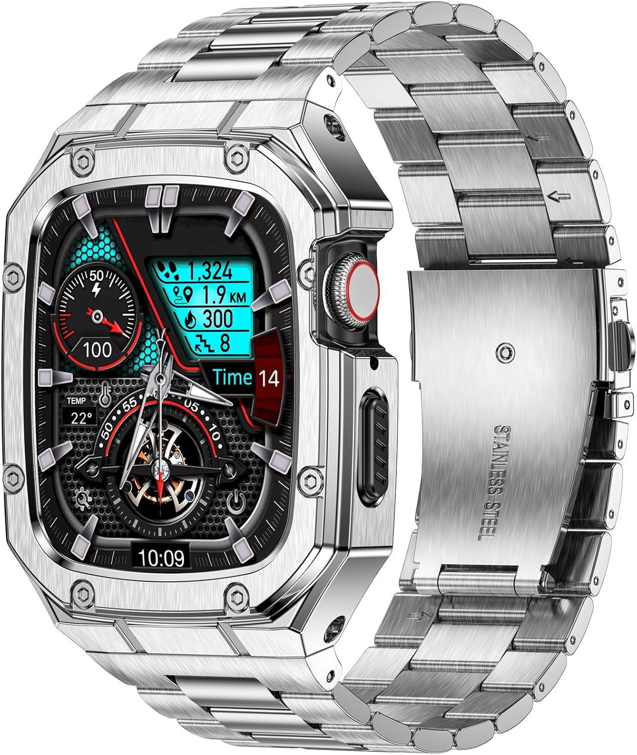 Silver Stainless Steel Band for Apple Watch 10