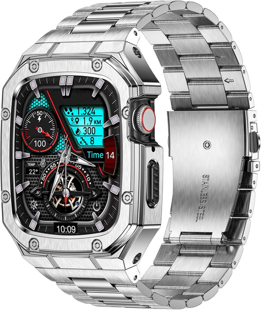 Silver Stainless Steel Band for Apple Watch 10
