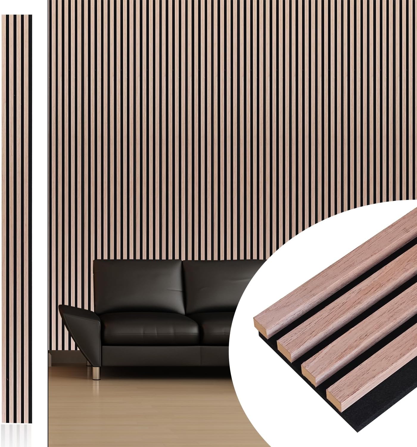NeatiEase Acoustic Slat Wall Panels for Noise Reduction Decor