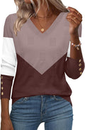V Neck Ribbed Knit Pullover Sweater Blouse - Lightweight Layering long
