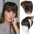 Bangs Hair Clip Human Hair Natural Black French Bangs - Clip-In Fringe