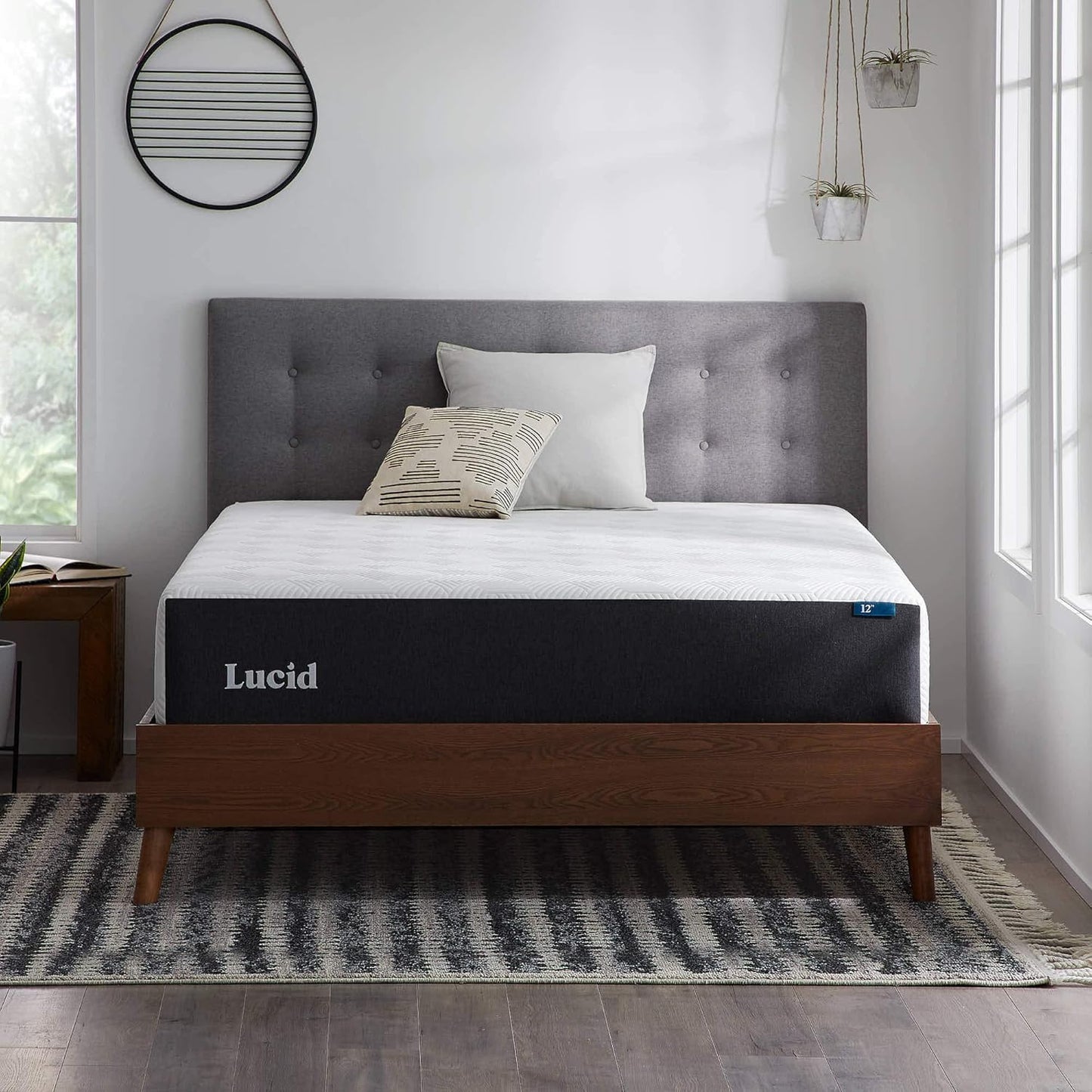 LUCID 12 Inch Memory Foam Mattress for Comfortable Sleep