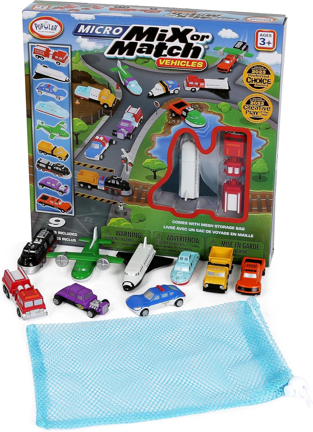 Mix or Match Vehicles Magnetic Toy Play Set for Creative Fun