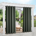 Outdoor Waterproof Patio Curtains 52in x 108in - Windproof Blackout
