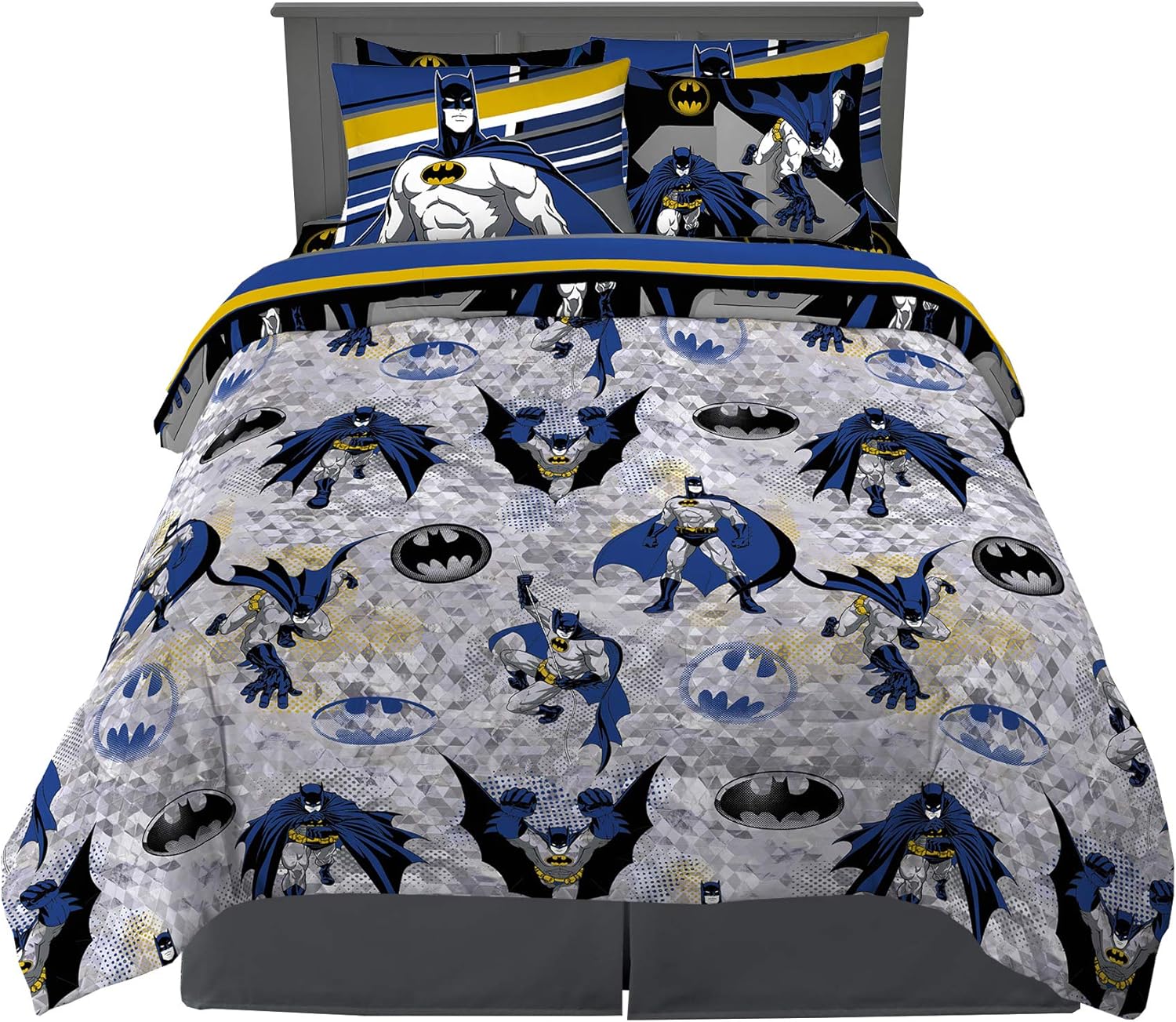 Batman Super Soft Comforter and Sheet Set for Kids Bedding
