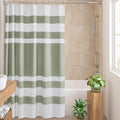 Spa Waffle Weave Extra Long Shower Curtain 72x84 - Sage Green
