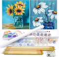 Paint by Numbers Kit for Adults Beginners - 2 Canvas Daisy