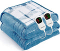 Heated Electric Blanket Queen Size - Soft Dual-Sided Warmth