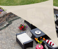 Sun Shade Sail Triangle 16ft x 16ft x 22.64ft Cream - Breathable UV