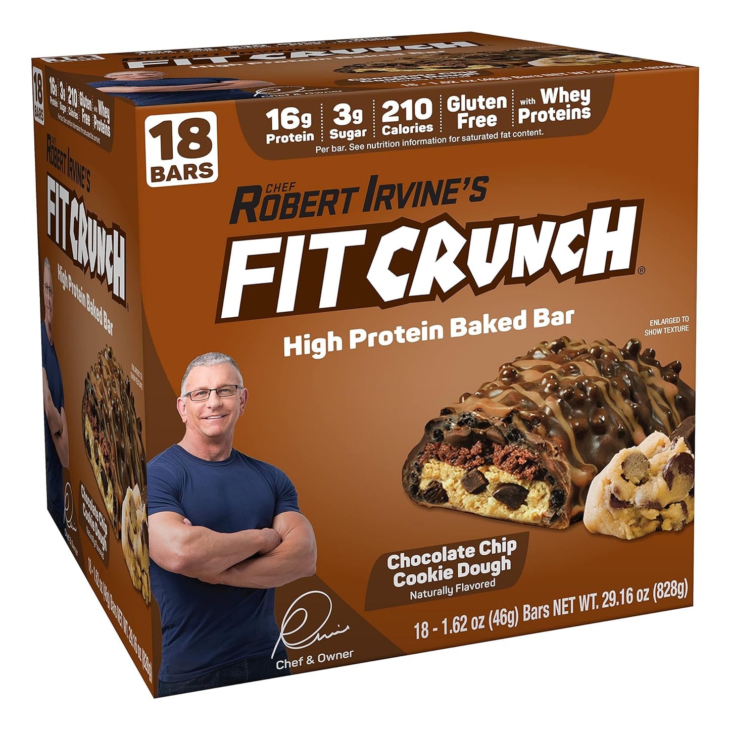 FITCRUNCH Snack Size Protein Bars with Soft Cake Core Delight