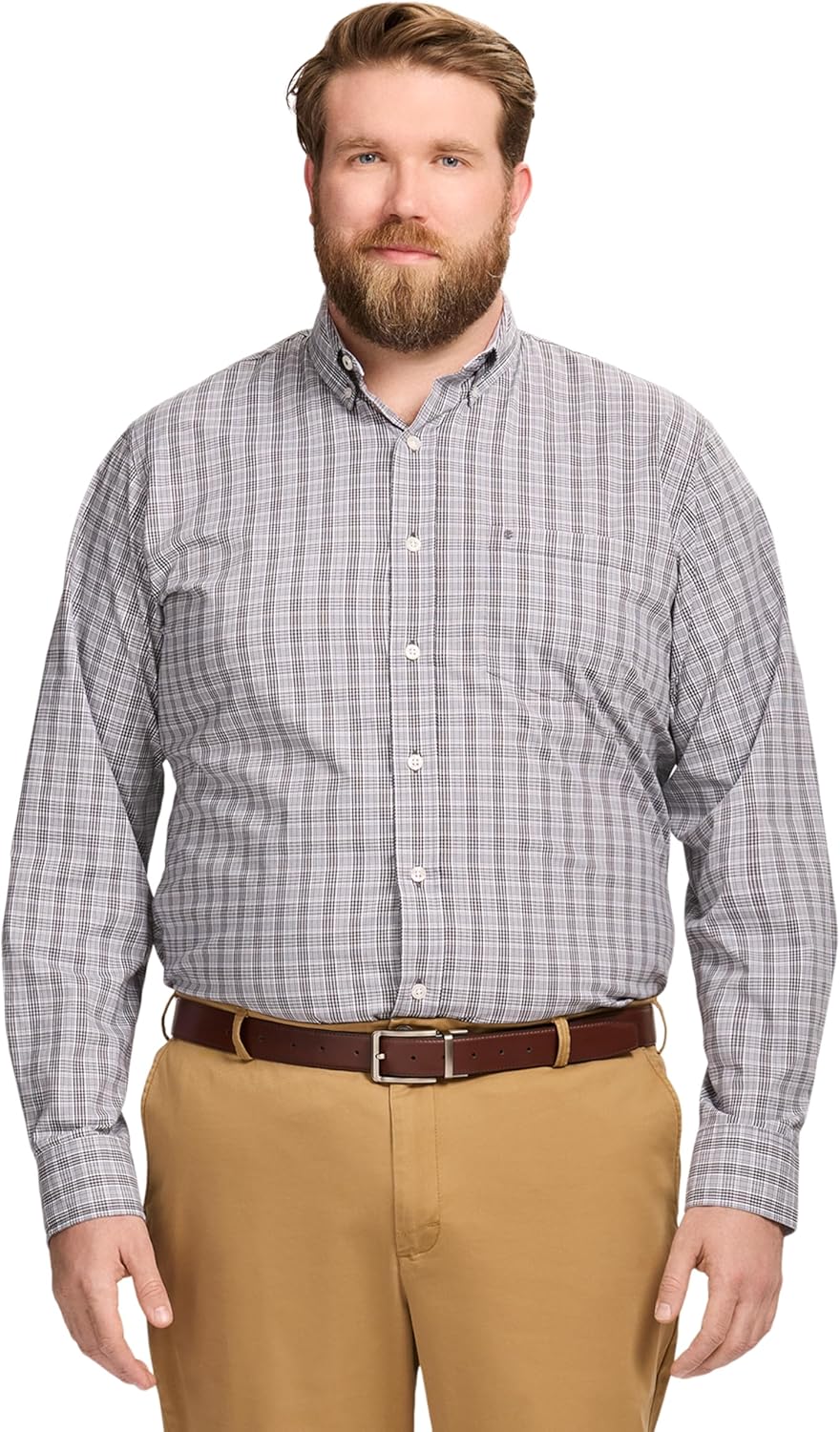 IZOD Men's Big and Tall Performance Comfort Long Sleeve Shirt