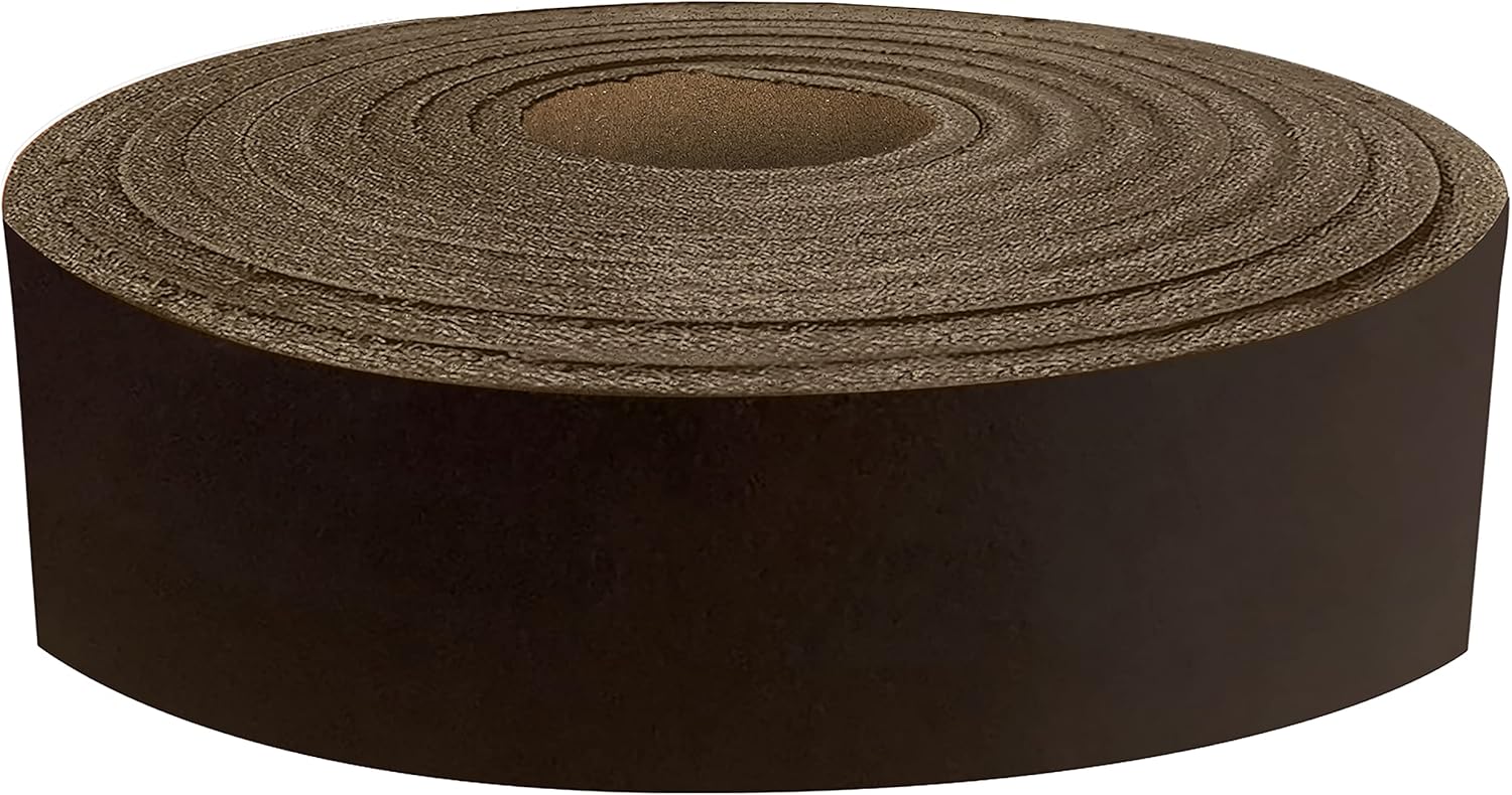 High-Quality Dark Brown Full Grain Leather Straps for Crafts