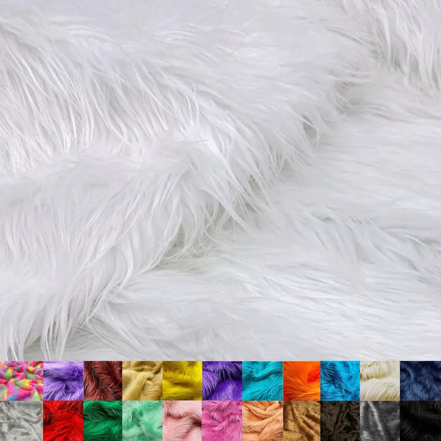 Ice Fabrics Faux Fur Fabric - Soft Shaggy Mohair for DIY Projects
