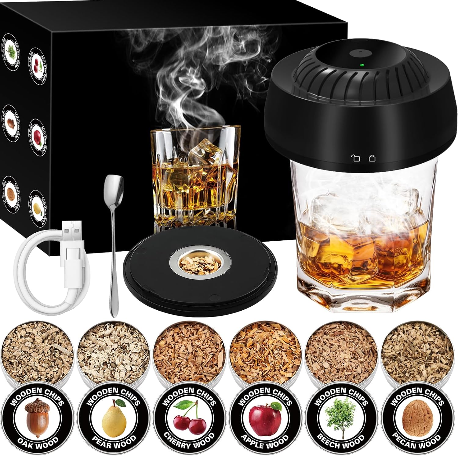 Electric Whiskey Smoker Kit for Perfect Cocktails and More