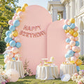 Dusty Rose Arch Cover 2 Set - Spandex Wedding Arch Backdrop Covers