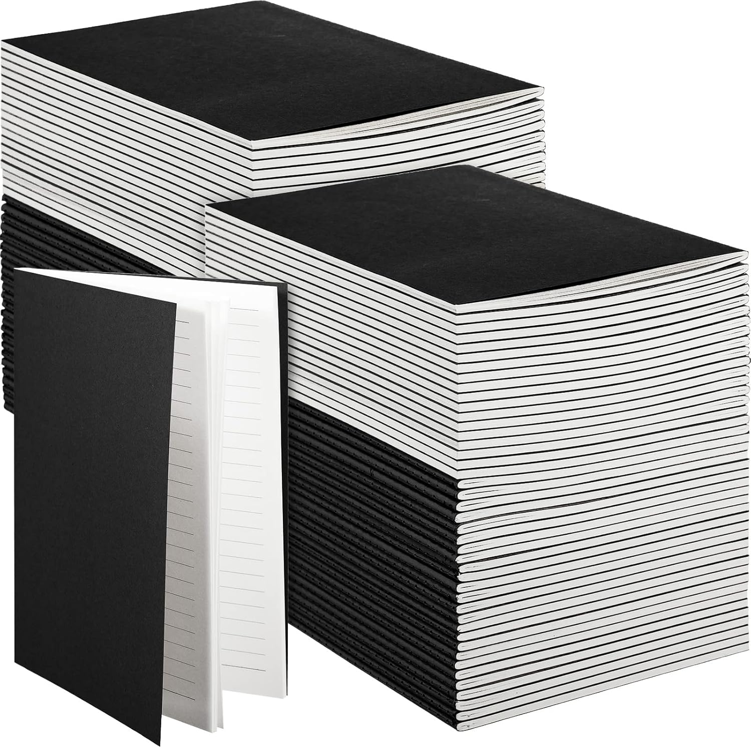100 Pcs A5 Kraft Notebooks for Writing and Sketching Needs