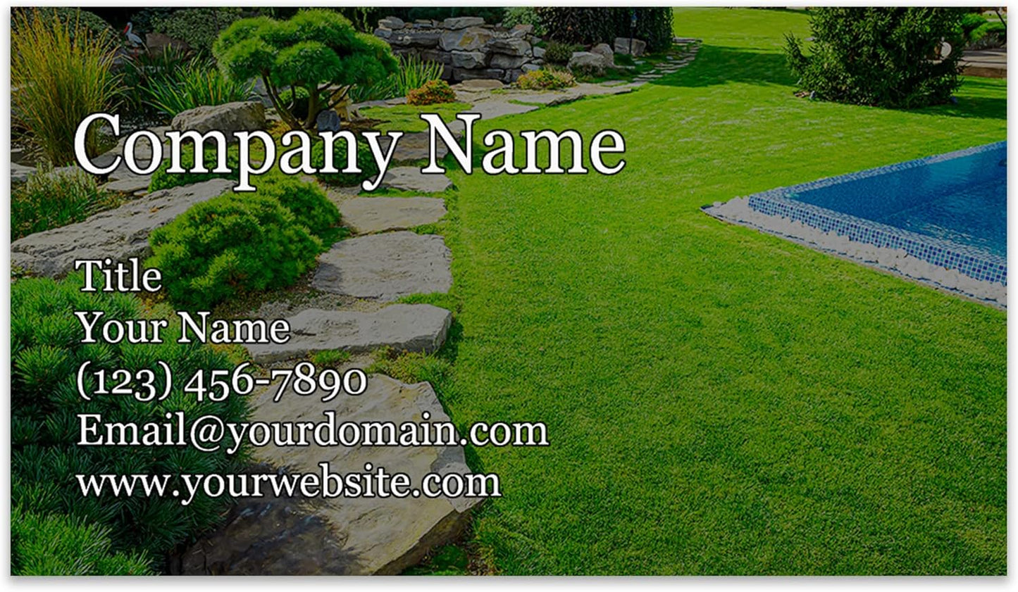 100 Thick Lawn Care Cards - Made in USA!