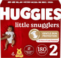 Baby Diapers Size 2 (12-18 lbs), 180ct Little Snugglers - Gentle Leak