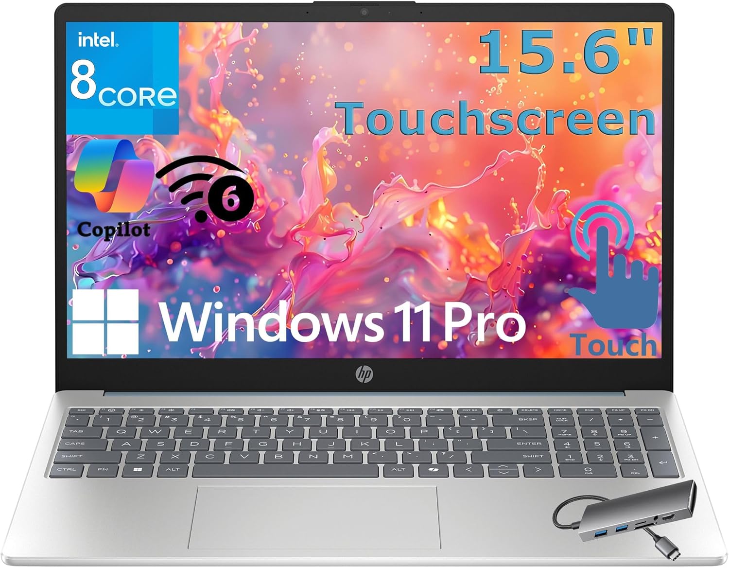 HP 15.6 Touchscreen Laptop for College Students and Home Study