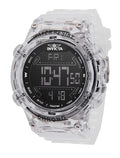 Invicta Racing Men 52mm White Black Dial Electronic Digital - Bold