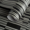 Black and White Stripe Peel and Stick Wallpaper - Removable Modern