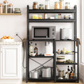 IDEALHOUSE Baker's Rack with Power Outlet & 5-Tier Storage - Black