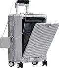 Nobl Travel 20.8in Zipperless Aluminum Frame Carry On - Silver
