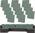 14Pcs Stretch Patio Cushion Covers for Outdoor Sofa - Reusable Fit