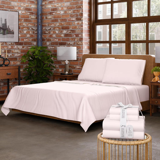 Organic Cotton King Sheet Set for Breathable Comfort & Style