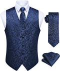 HISDERN V3-01 Men's Formal Vest Set for Weddings and Parties