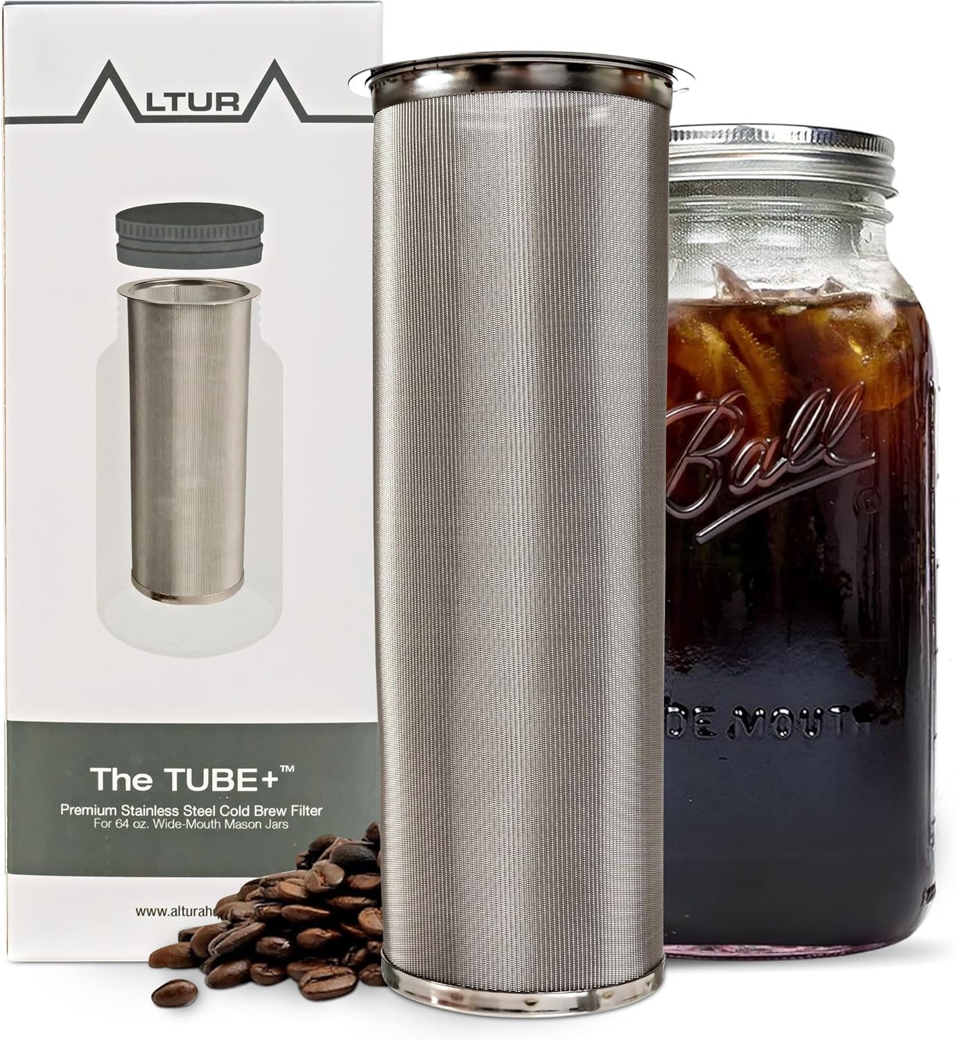 Altura Stainless Steel Cold Brew Maker - Versatile Mason Jar Brewer