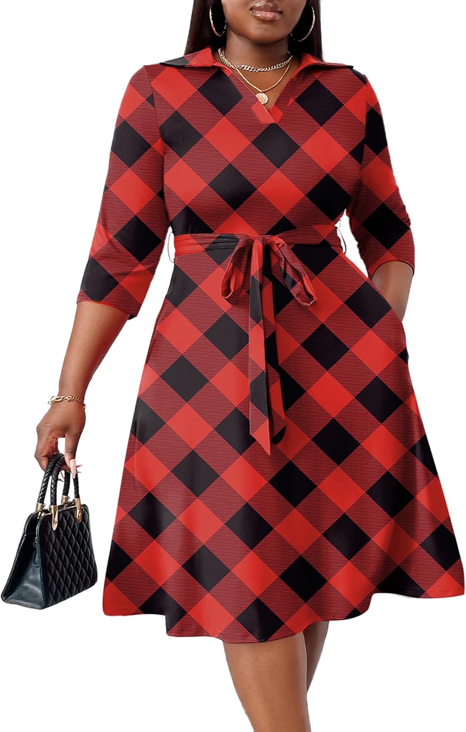 Plus Size Midi Dress for Women - Stylish Summer Wedding Attire