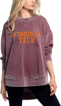 Chicka-d Women's Burnout Crew Sweatshirt for Team Spirit