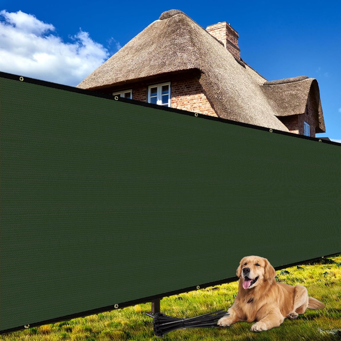 Shade&Beyond 5ft X 50ft Heavy Duty Privacy Screen for Outdoor Use