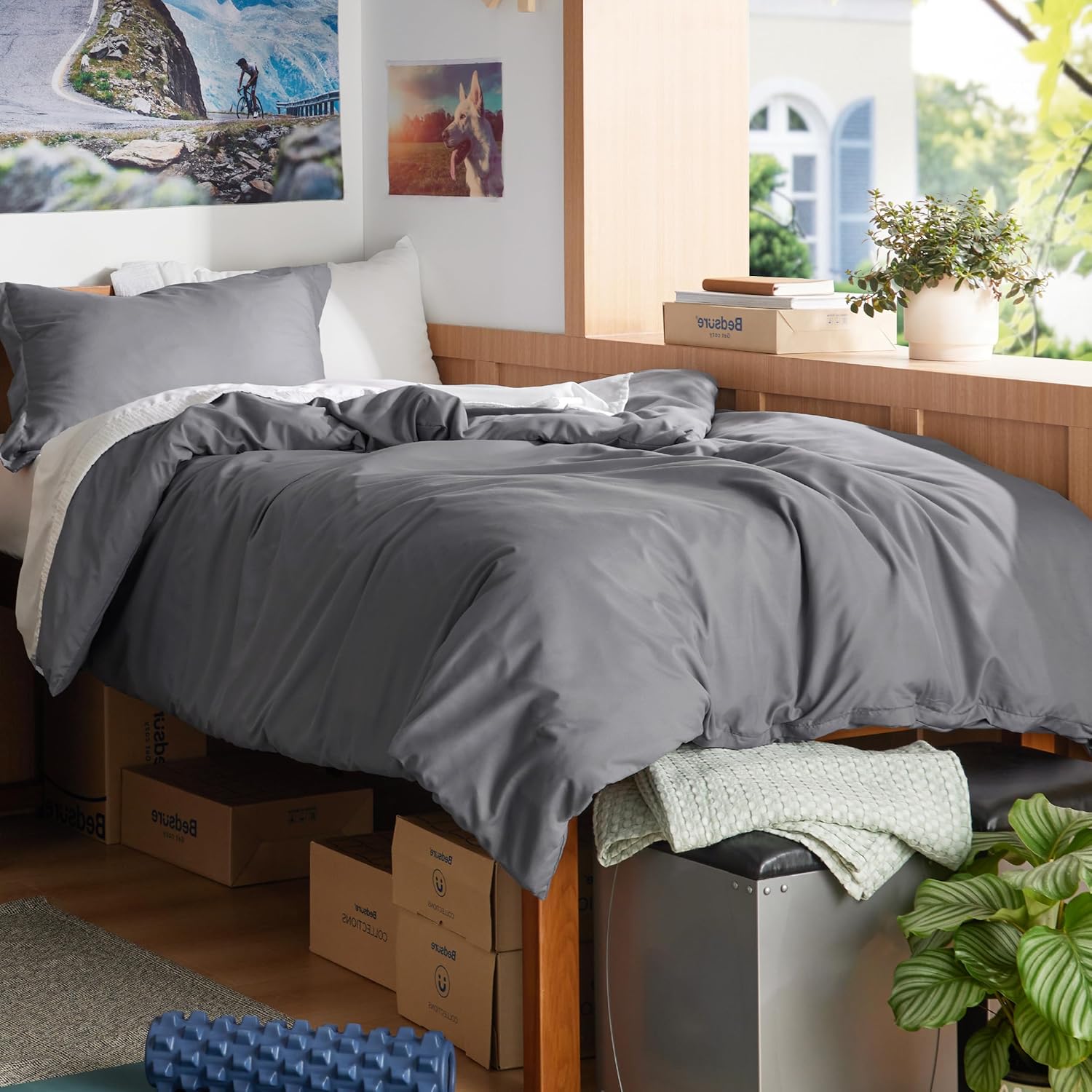 Bedsure Twin Duvet Cover Set - Soft Double Brushed Bedding