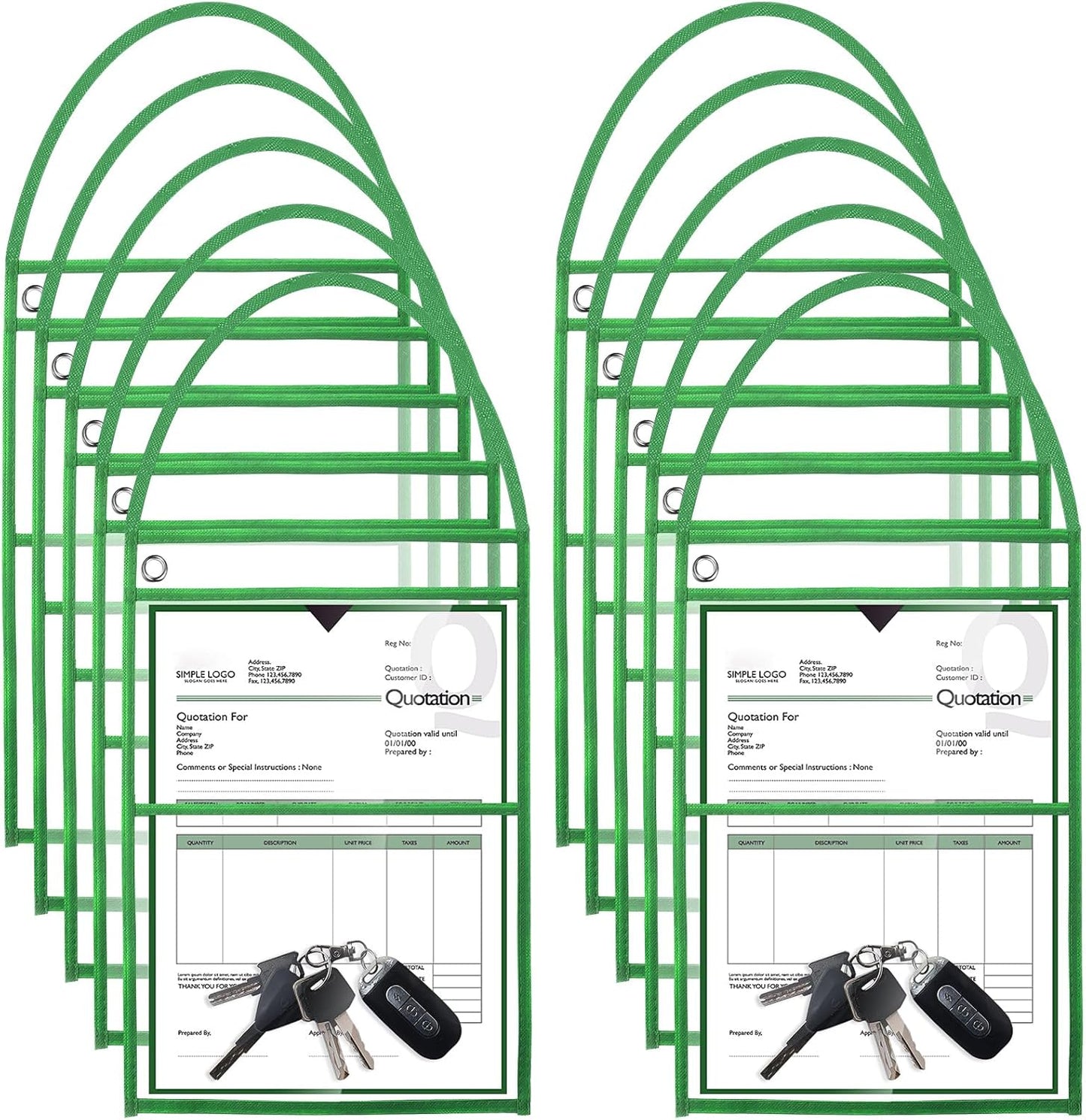 Epakh 30 Pack Shop Ticket Holders for Work Orders and More