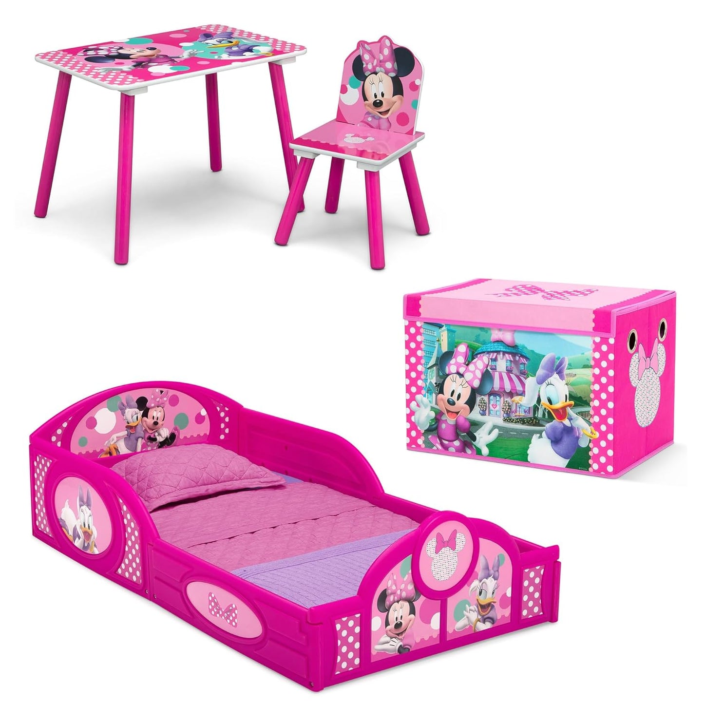 Delta Children Minnie Mouse 4-Piece Toddler Room-in-a-Box Set