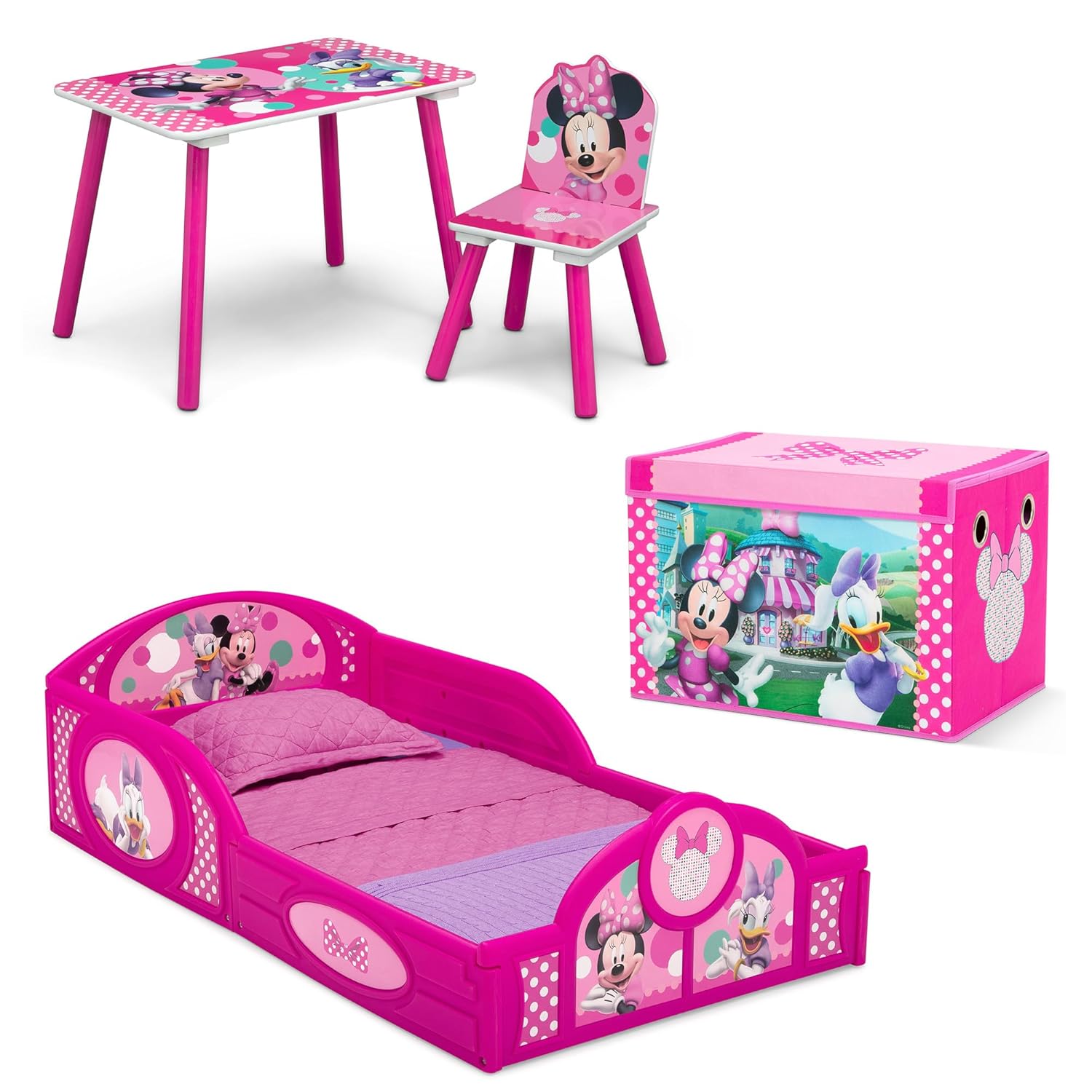 Delta Children Minnie Mouse 4-Piece Toddler Room-in-a-Box Set