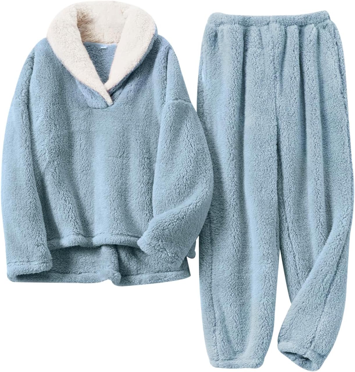 Gihuo Women's Fluffy Pajamas Set for Cozy Winter Nights