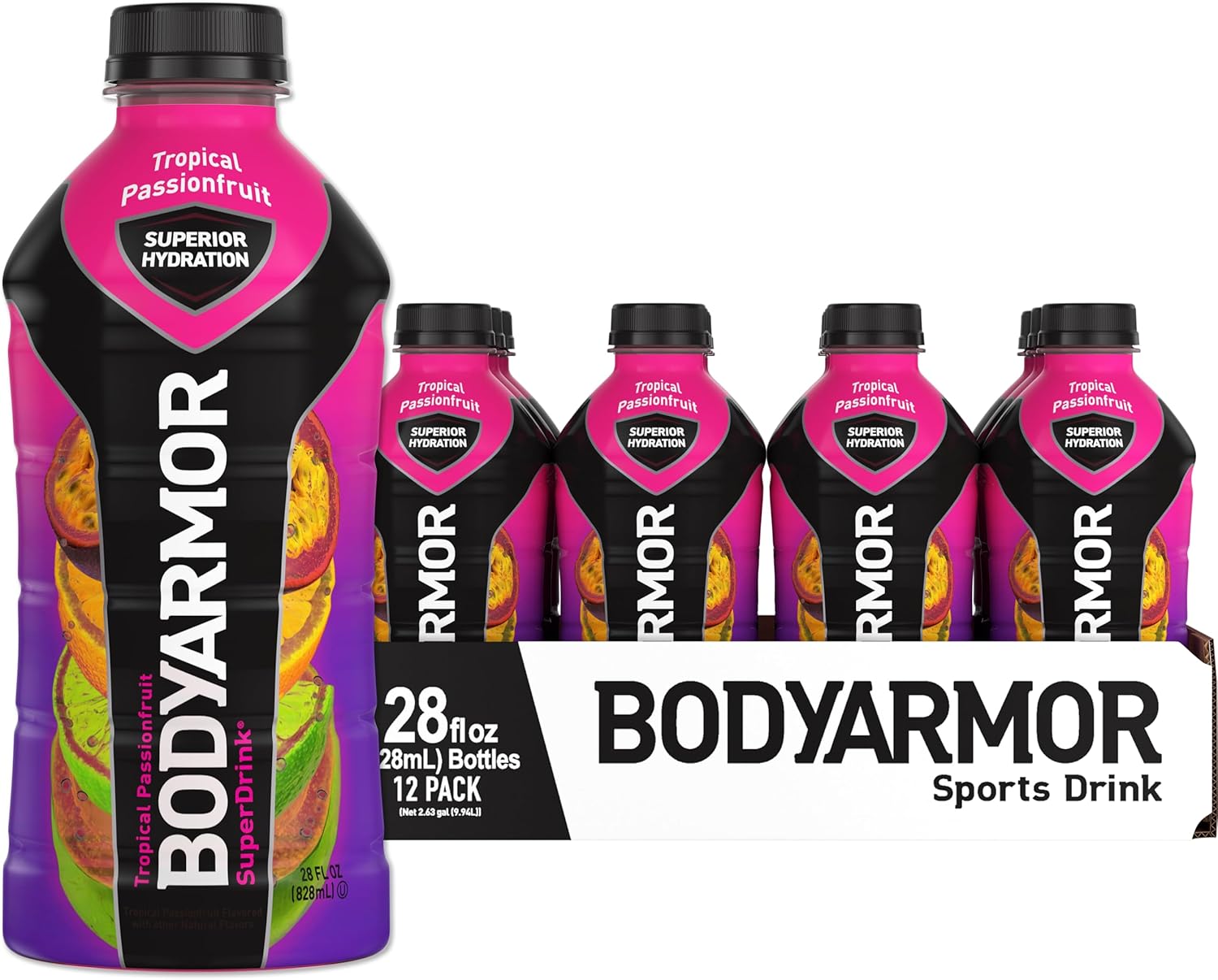 BODYARMOR Sports Drink Tropical Passionfruit Hydration 12 Pack