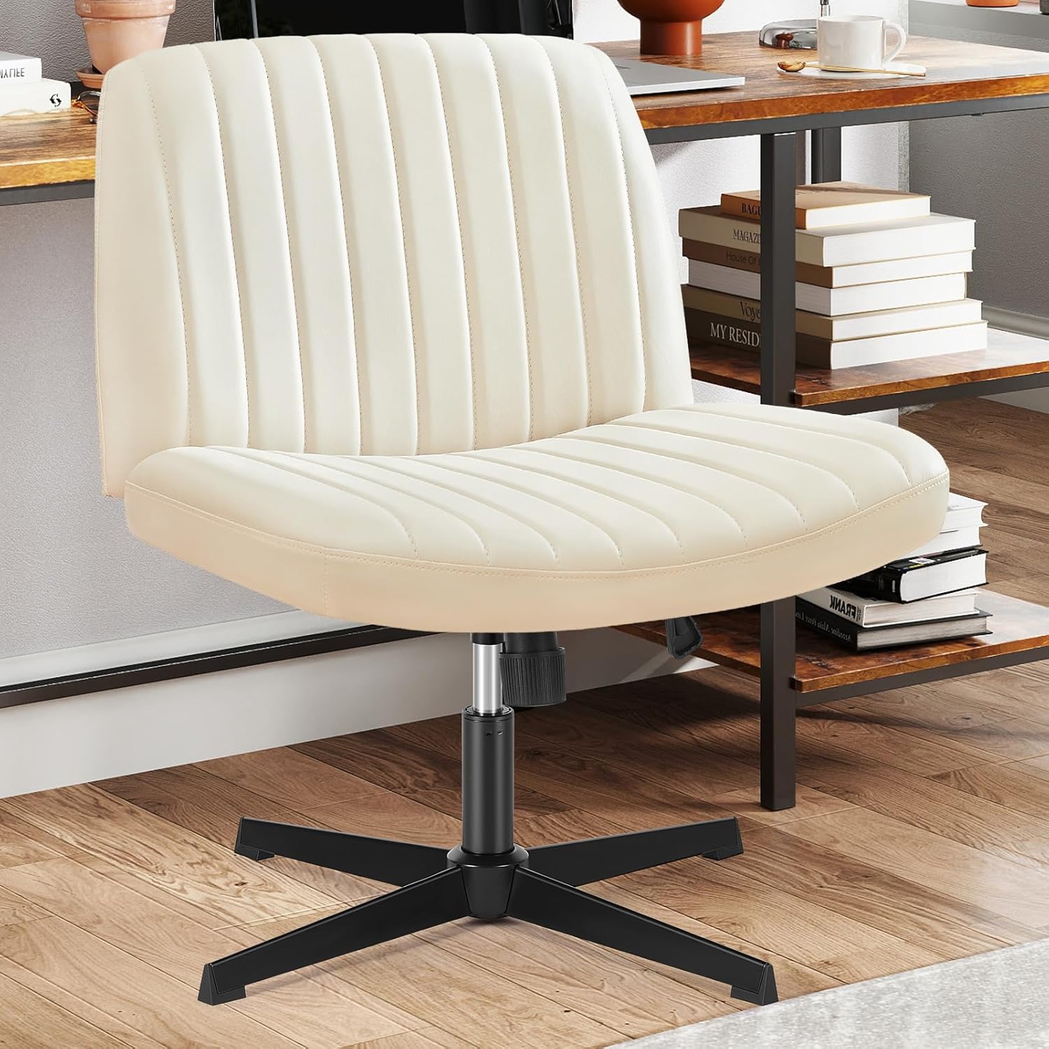 Comfy Criss Cross Chair for Home Office and Vanity Use