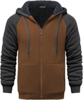 Mens Fleece-Lined Zip Up Hoodie - Thick Winter Warm Athletic GEEK