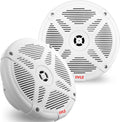 Pyle 6.5 Inch Marine Speakers Pair - Low Profile Waterproof Sound