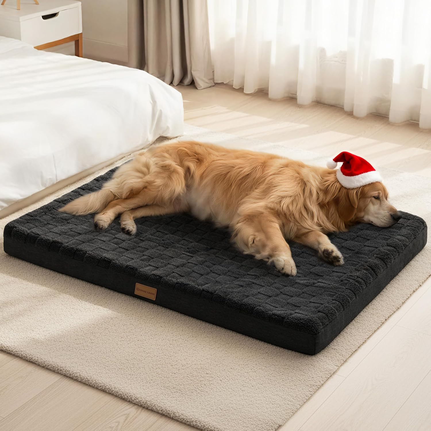 Orthopedic XL Dog Bed with Waterproof Soft Egg Crate Foam