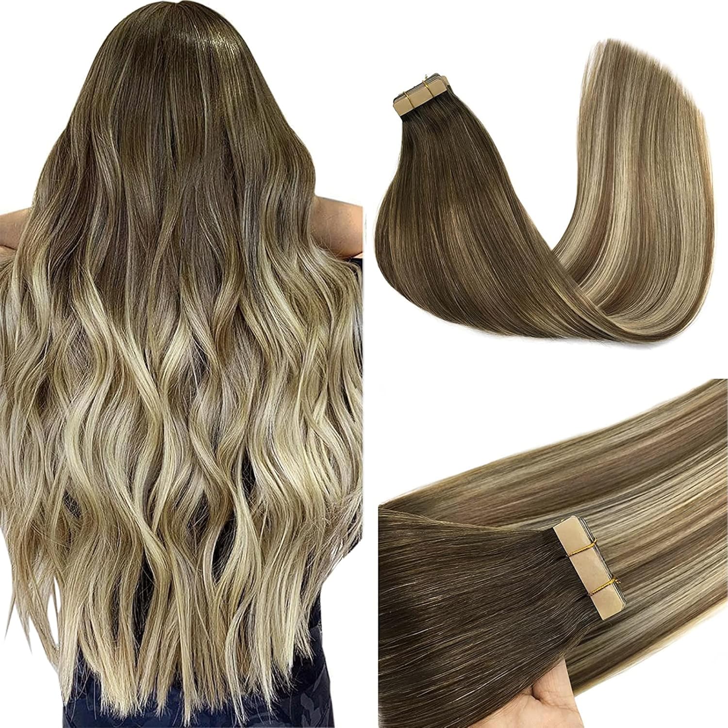 GOO GOO Tape in Hair Extensions for Natural Volume & Length