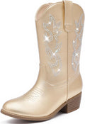 Cowboy Boots for Girls Pointed Toe Kids Cowgirl Boots Mid Calf - Cute