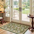 jinchan 3x5 Floral Rug for Entryway - Vintage Washable Mat