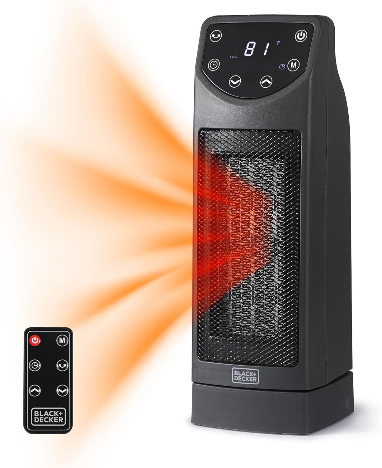BLACK+DECKER Ceramic Desktop Heater - Remote Controlled