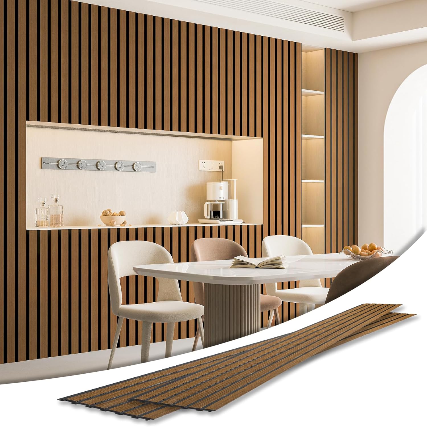 Art3d Glue-On Six-Grid Wainscoting Panel for Home Decor