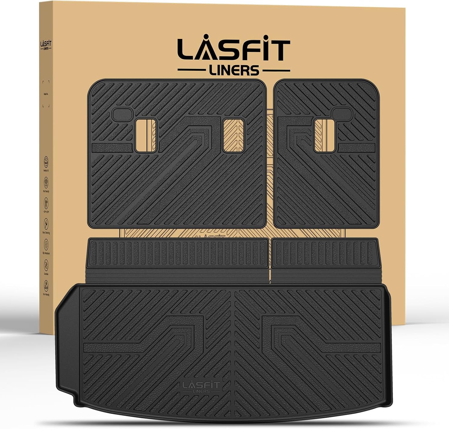 Custom Fit Trunk Mat with Backrest for Chevrolet Traverse 2024-2026